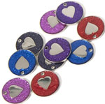 Glitter Heart Pet Tags 25 mm, pack of 10